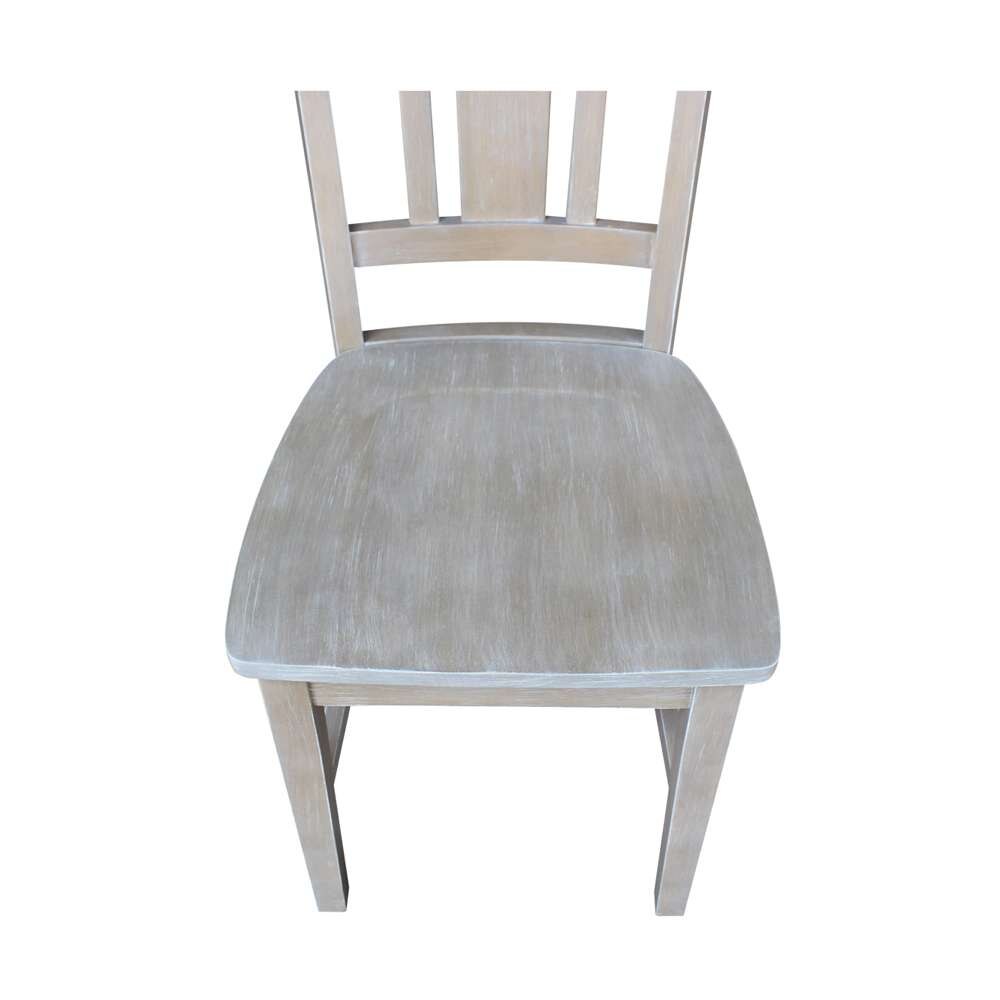 International Concepts - San Remo Splatback Chair in Washed Gray Taupe Finish - 1C09-10 veiw 8