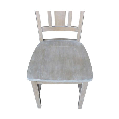 International Concepts - San Remo Splatback Chair in Washed Gray Taupe Finish - 1C09-10 veiw 8