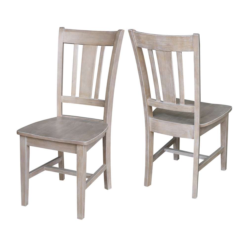 International Concepts - San Remo Splatback Chair in Washed Gray Taupe Finish (Set of 2) - C09-10P veiw 4