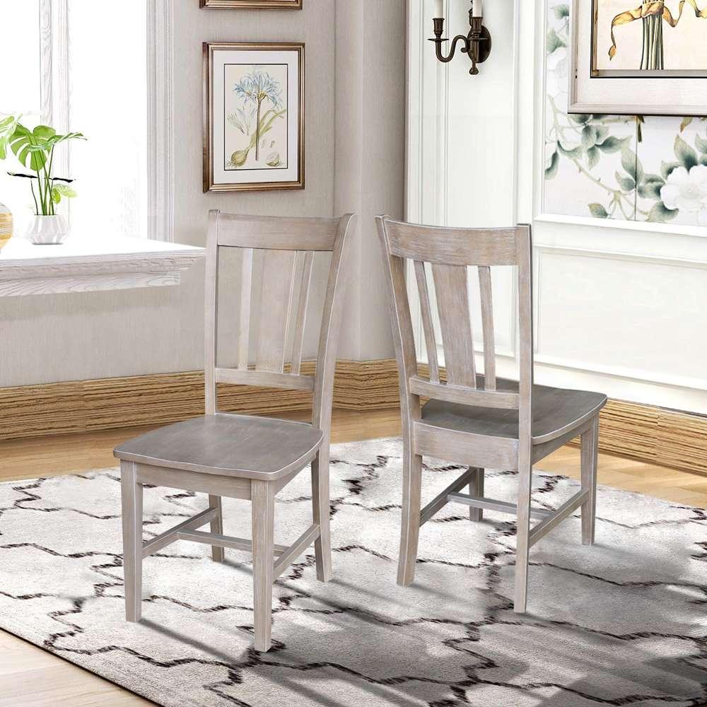 International Concepts - San Remo Splatback Chair in Washed Gray Taupe Finish (Set of 2) - C09-10P veiw 6