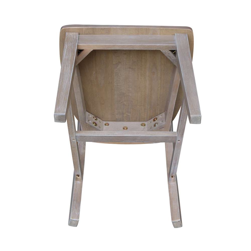 International Concepts - San Remo Splatback Chair in Washed Gray Taupe Finish (Set of 2) - C09-10P veiw 8