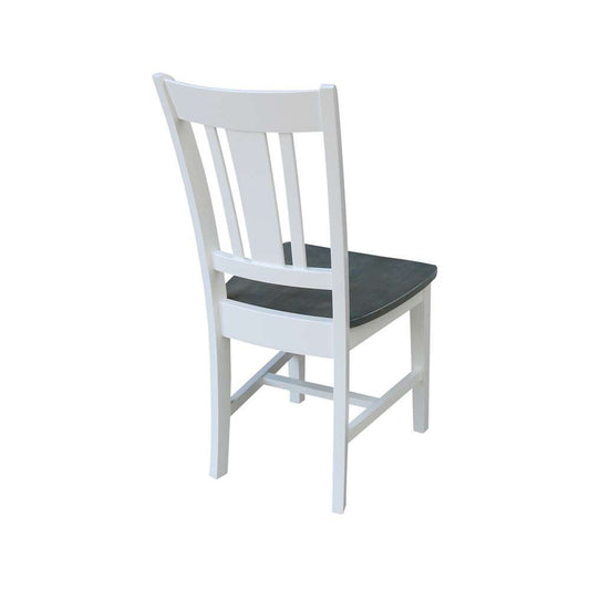 International Concepts - San Remo Splatback Chair in White/Heather Gray Finish (Set of 2) - C05-10P veiw 2