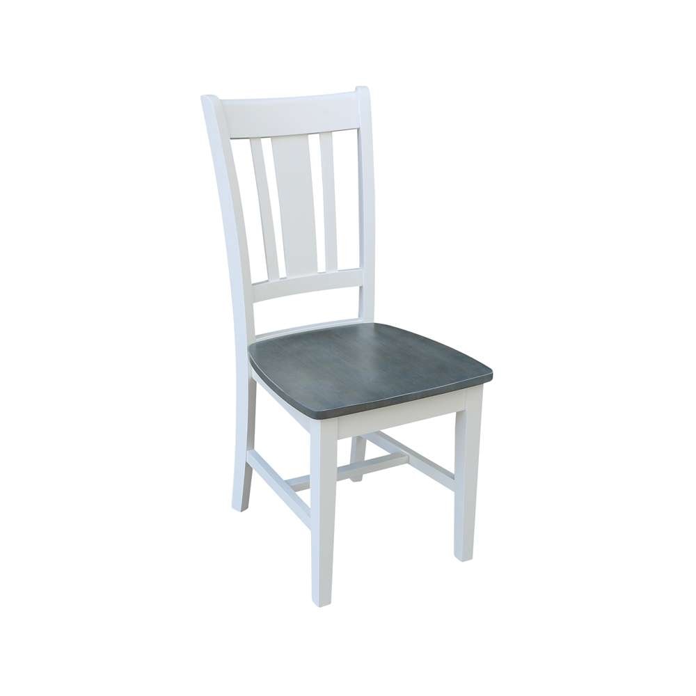 International Concepts - San Remo Splatback Chair in White/Heather Gray Finish (Set of 2) - C05-10P veiw 4