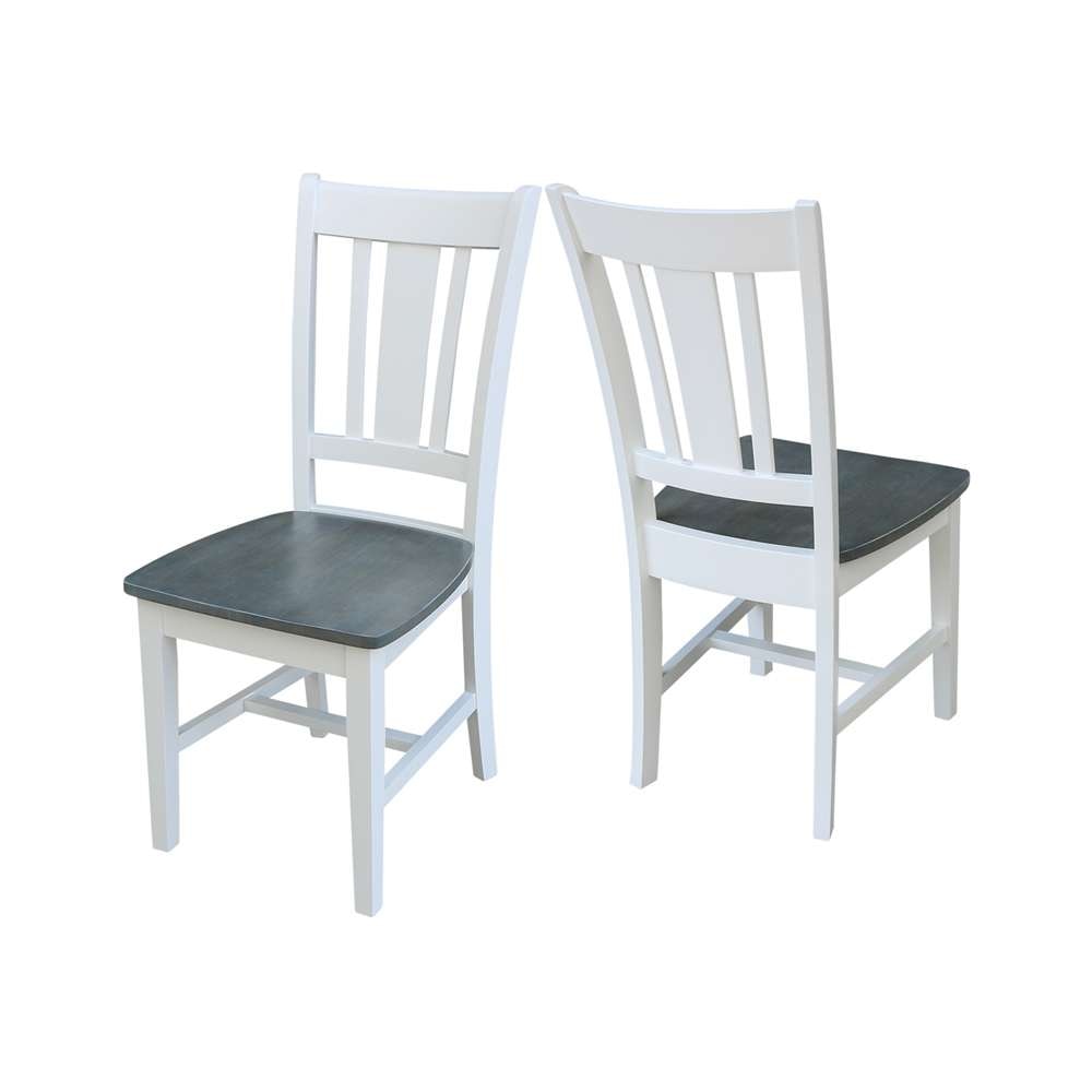 International Concepts - San Remo Splatback Chair in White/Heather Gray Finish (Set of 2) - C05-10P veiw 5