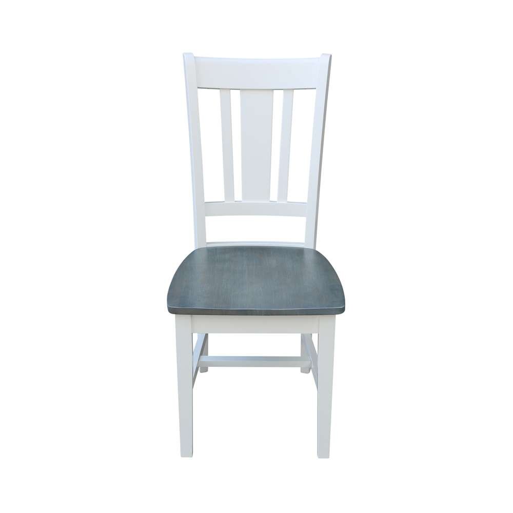 International Concepts - San Remo Splatback Chair in White/Heather Gray Finish (Set of 2) - C05-10P veiw 6