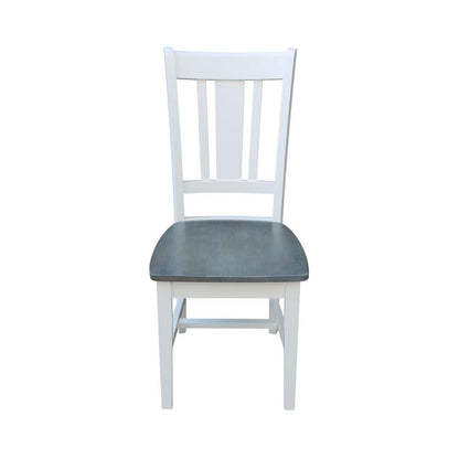 International Concepts - San Remo Splatback Chair in White/Heather Gray Finish (Set of 2) - C05-10P veiw 6