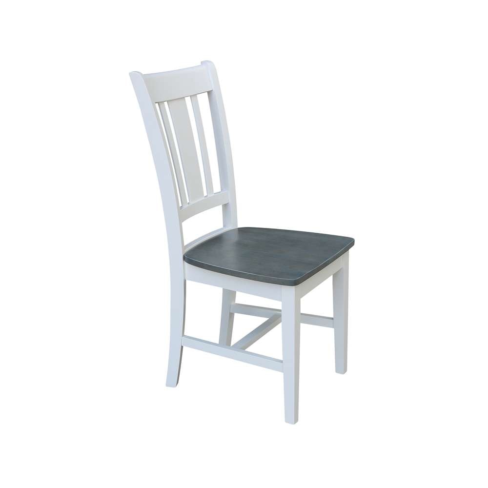 International Concepts - San Remo Splatback Chair in White/Heather Gray Finish (Set of 2) - C05-10P veiw 8