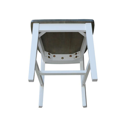 International Concepts - San Remo Splatback Chair in White/Heather Gray Finish (Set of 2) - C05-10P veiw 9