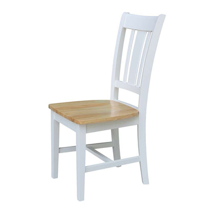 International Concepts - San Remo Splatback Chair in White/Natural Finish (Set of 2) - C02-10P veiw 8