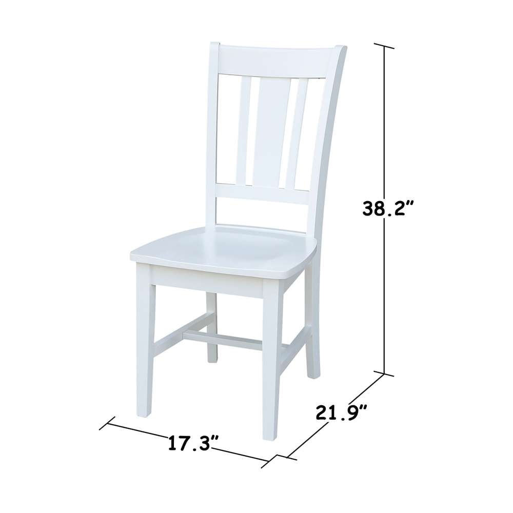International Concepts - San Remo Splatback Chair in White Finish (Set of 2) - C08-10P veiw 3
