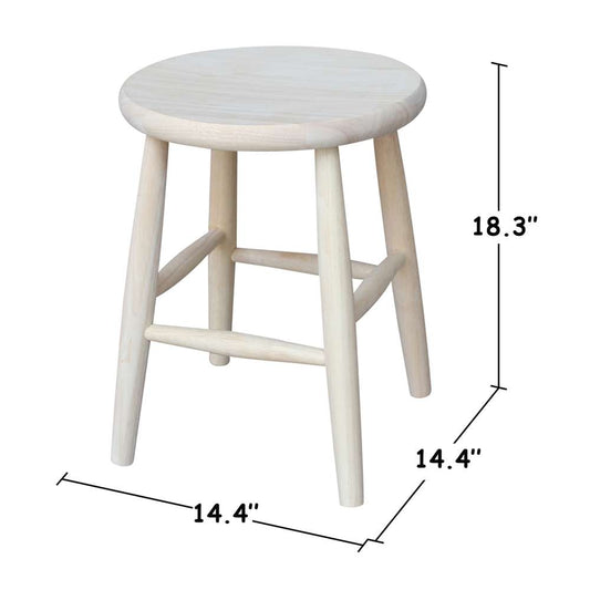 International Concepts - Scooped Seat Stool - 18inSH - 1S-818 veiw 2