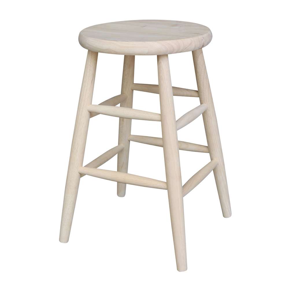International Concepts - Scooped Seat Stool - 24inSH - 1S-824 veiw 1