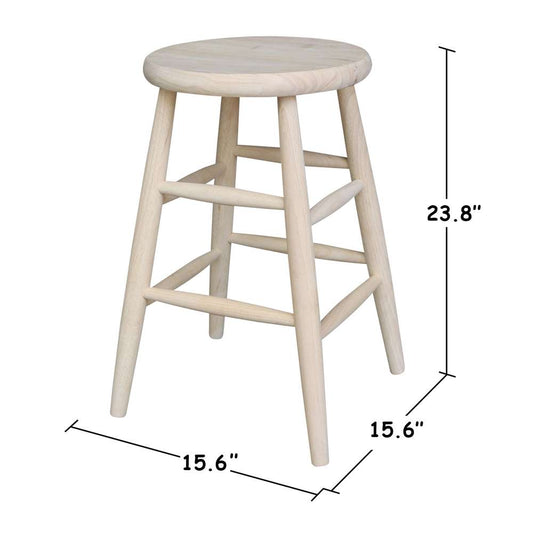 International Concepts - Scooped Seat Stool - 24inSH - 1S-824 veiw 2