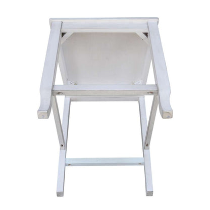 International Concepts - Seaside Counter Height Stool - 24inSH in Chalk - Antiqued Finish - S28-452 veiw 8