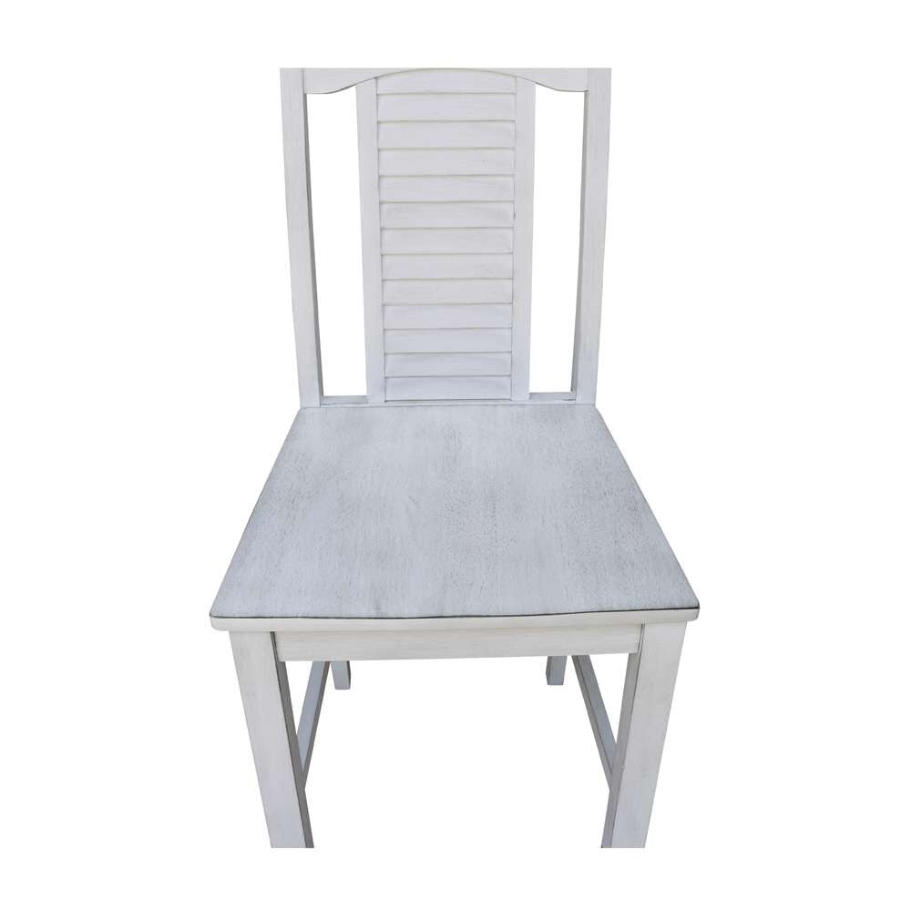 International Concepts - Seaside Counter Height Stool - 24inSH in Chalk - Antiqued Finish - S28-452 veiw 9