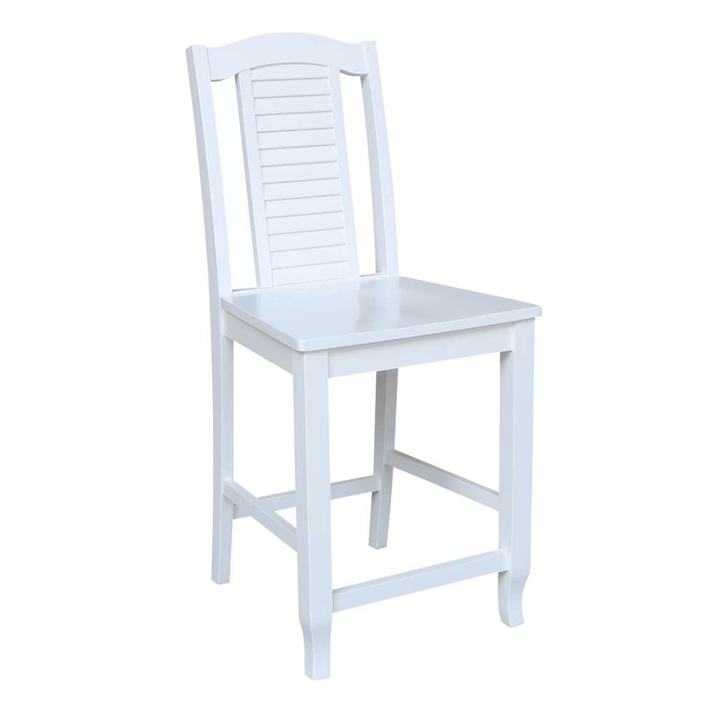 International Concepts - Seaside Counter Height Stool - 24inSH in White Finish - S08-452 veiw 4