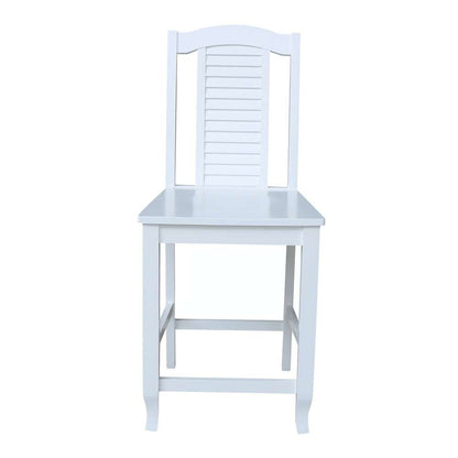 International Concepts - Seaside Counter Height Stool - 24inSH in White Finish - S08-452 veiw 6