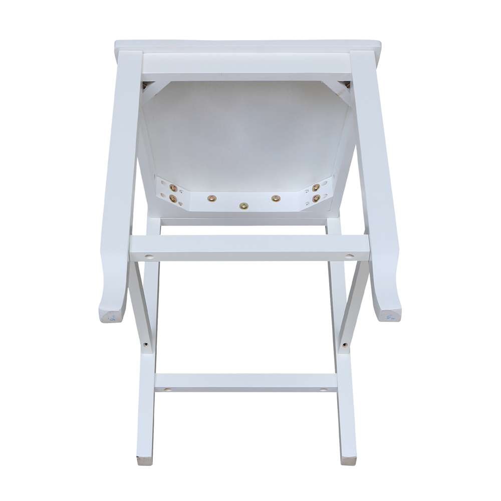 International Concepts - Seaside Counter Height Stool - 24inSH in White Finish - S08-452 veiw 8