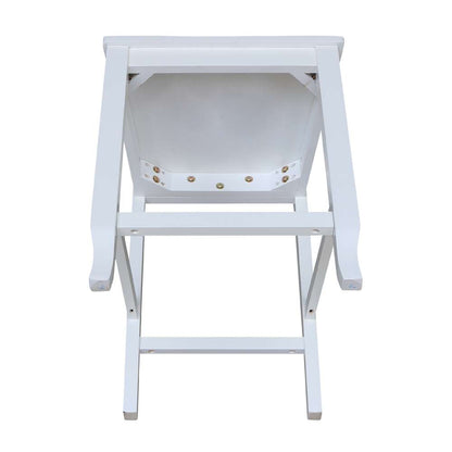 International Concepts - Seaside Counter Height Stool - 24inSH in White Finish - S08-452 veiw 8