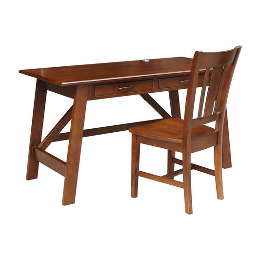 International Concepts - Serendipity Desk with 2 Drawers and Chair in Espresso Finish in Espresso Finish - K581-OF-69-C10 veiw 1