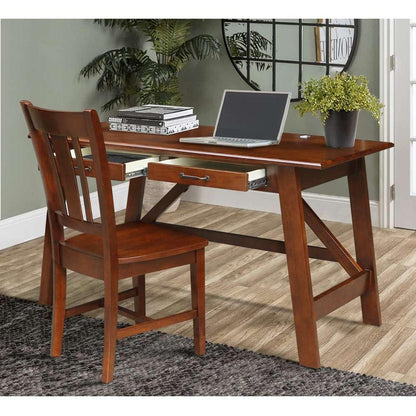 International Concepts - Serendipity Desk with 2 Drawers and Chair in Espresso Finish in Espresso Finish - K581-OF-69-C10 veiw 4