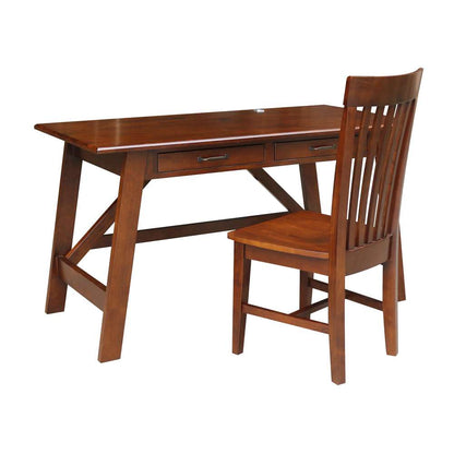 International Concepts - Serendipity Desk with 2 Drawers and Chair in Espresso Finish in Espresso Finish - K581-OF-69-C465 veiw 1
