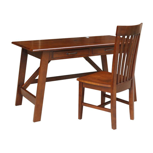 International Concepts - Serendipity Desk with 2 Drawers and Chair in Espresso Finish in Espresso Finish - K581-OF-69-C465 veiw 1