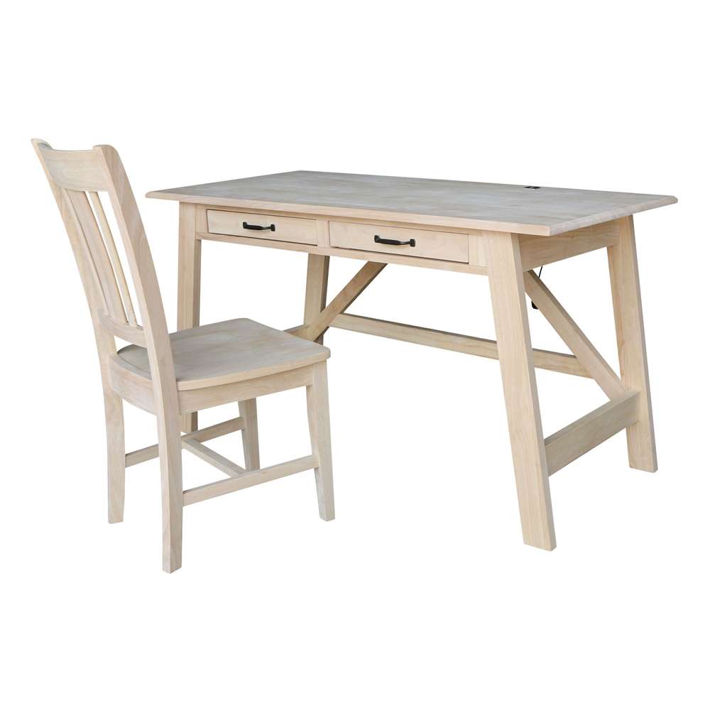 International Concepts - Serendipity Desk with 2 Drawers and Chair - K-OF-69-C10 veiw 1