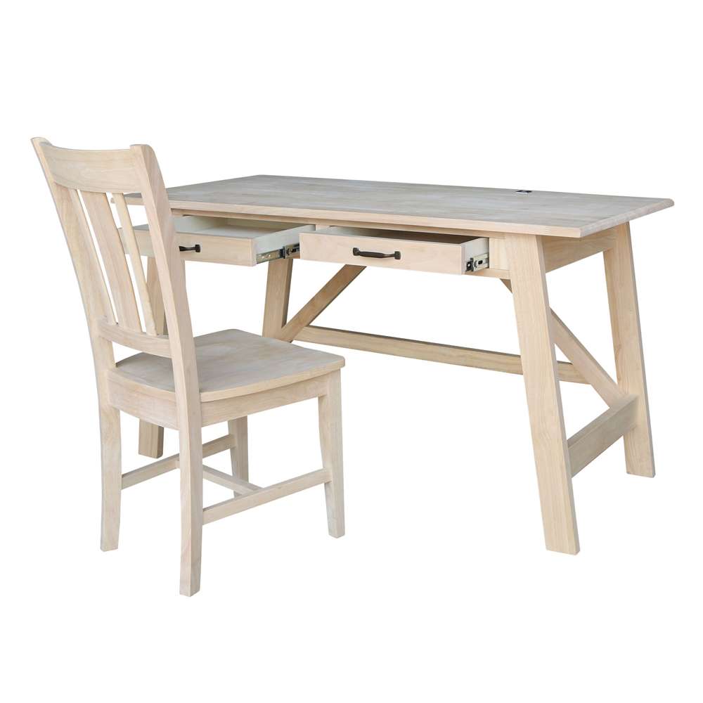 International Concepts - Serendipity Desk with 2 Drawers and Chair - K-OF-69-C10 veiw 4