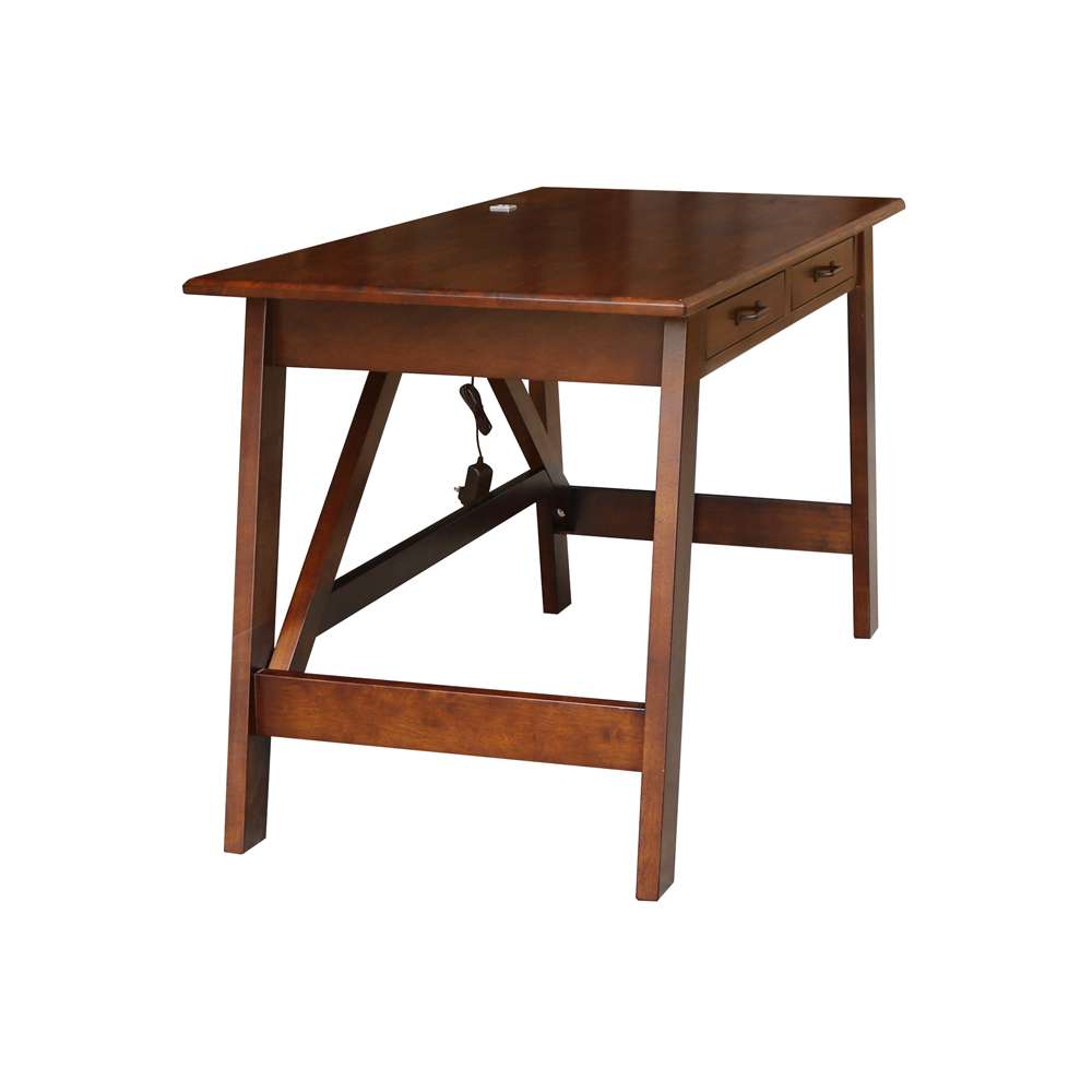 International Concepts - Serendipity Desk with 2 Drawers in Espresso Finish - OF581-69 veiw 6