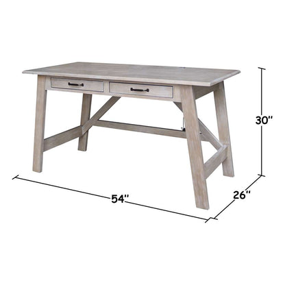 International Concepts - Serendipity Desk with 2 Drawers in Washed Gray Taupe Finish - OF09-69 veiw 4