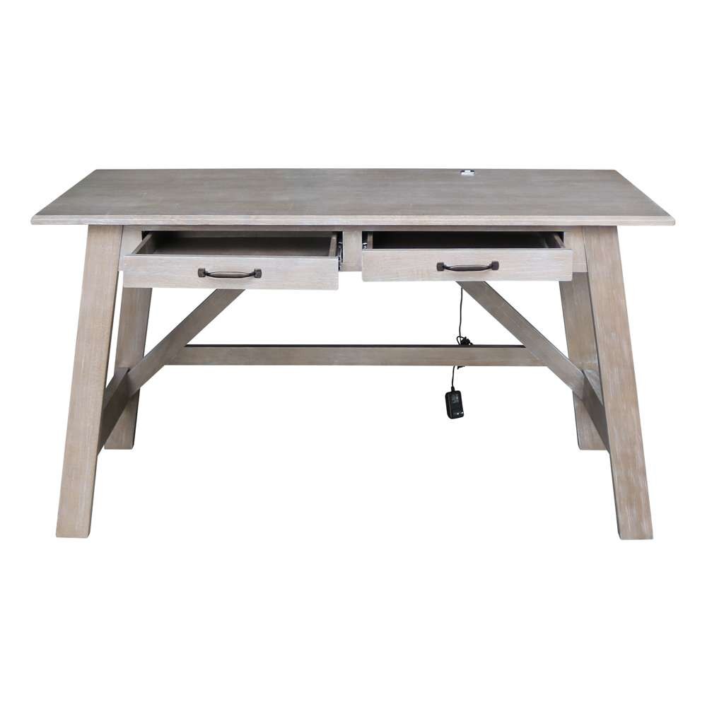 International Concepts - Serendipity Desk with 2 Drawers in Washed Gray Taupe Finish - OF09-69 veiw 5
