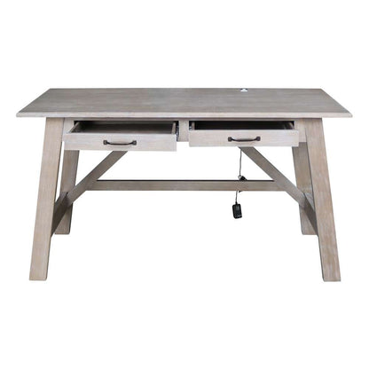 International Concepts - Serendipity Desk with 2 Drawers in Washed Gray Taupe Finish - OF09-69 veiw 5