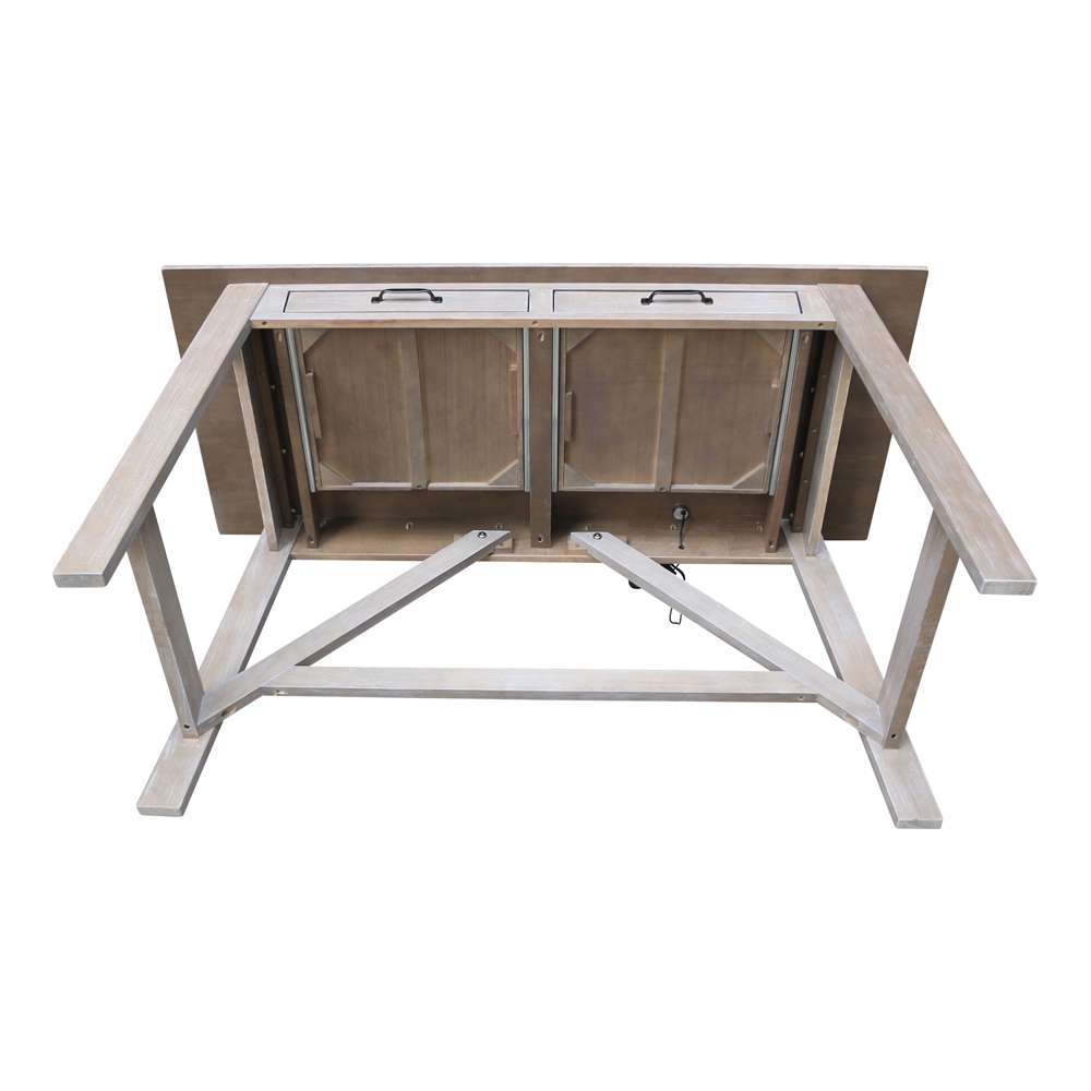 International Concepts - Serendipity Desk with 2 Drawers in Washed Gray Taupe Finish - OF09-69 veiw 10