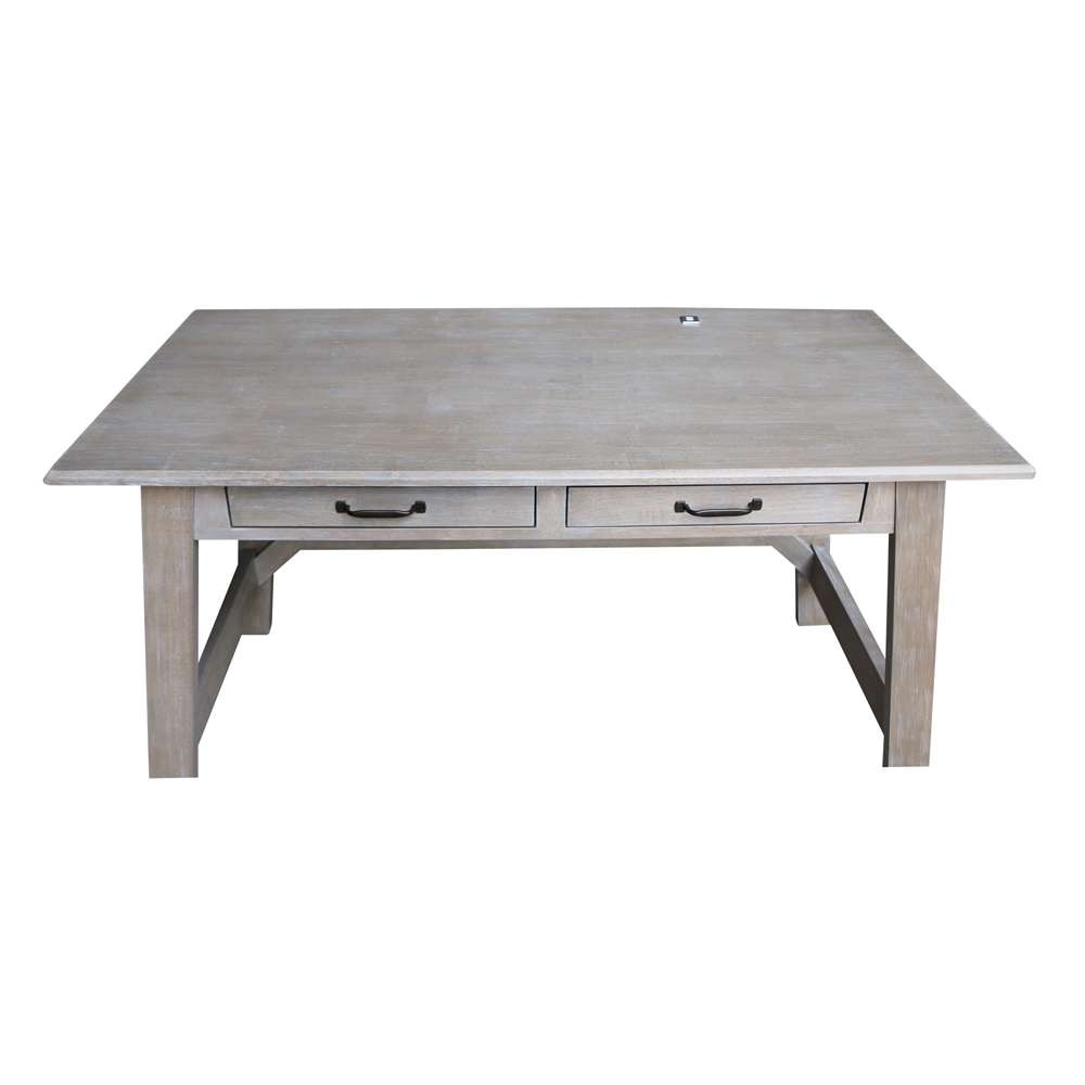 International Concepts - Serendipity Desk with 2 Drawers in Washed Gray Taupe Finish - OF09-69 veiw 12
