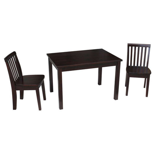 International Concepts (Set of 3 Pcs) - 2532 Table with 2 Mission Juvenile Chairs in Rich Mocha Finish in Rich Mocha Finish - K15-2532-263-2 veiw 1
