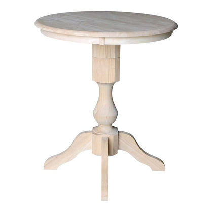 International Concepts (Set of 3 Pcs) - 30in Round Pedestal Bar Height Table with 2 Madrid Bar Height Stools - K-30RT-11P-2-S403-2 veiw 3