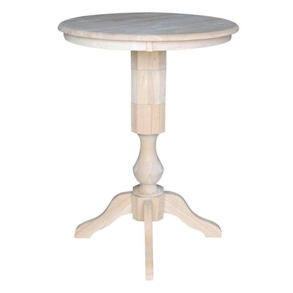 International Concepts (Set of 3 Pcs) - 30in Round Pedestal Bar Height Table with 2 Madrid Bar Height Stools - K-30RT-11P-2-S403-2 veiw 6