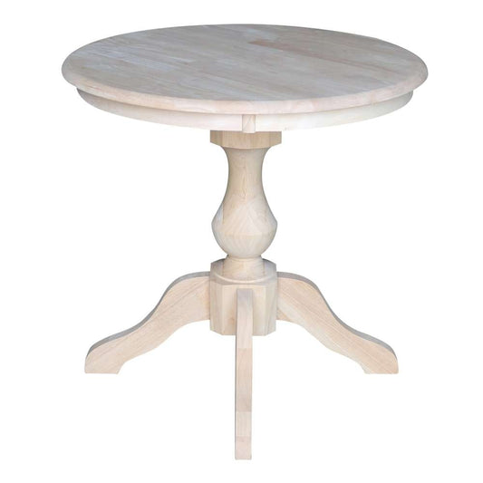 International Concepts (Set of 3 Pcs) -30in Round Top Ped Table with 2 Madrid Chairs - K-30RT-11B-C2-2 veiw 2