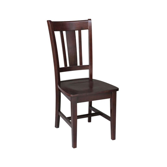 International Concepts (Set of 3 Pcs) -30in Round Top Ped Table with 2 RTA Chairs in Rich Mocha Finish - K15-30RT-C10-2 veiw 2