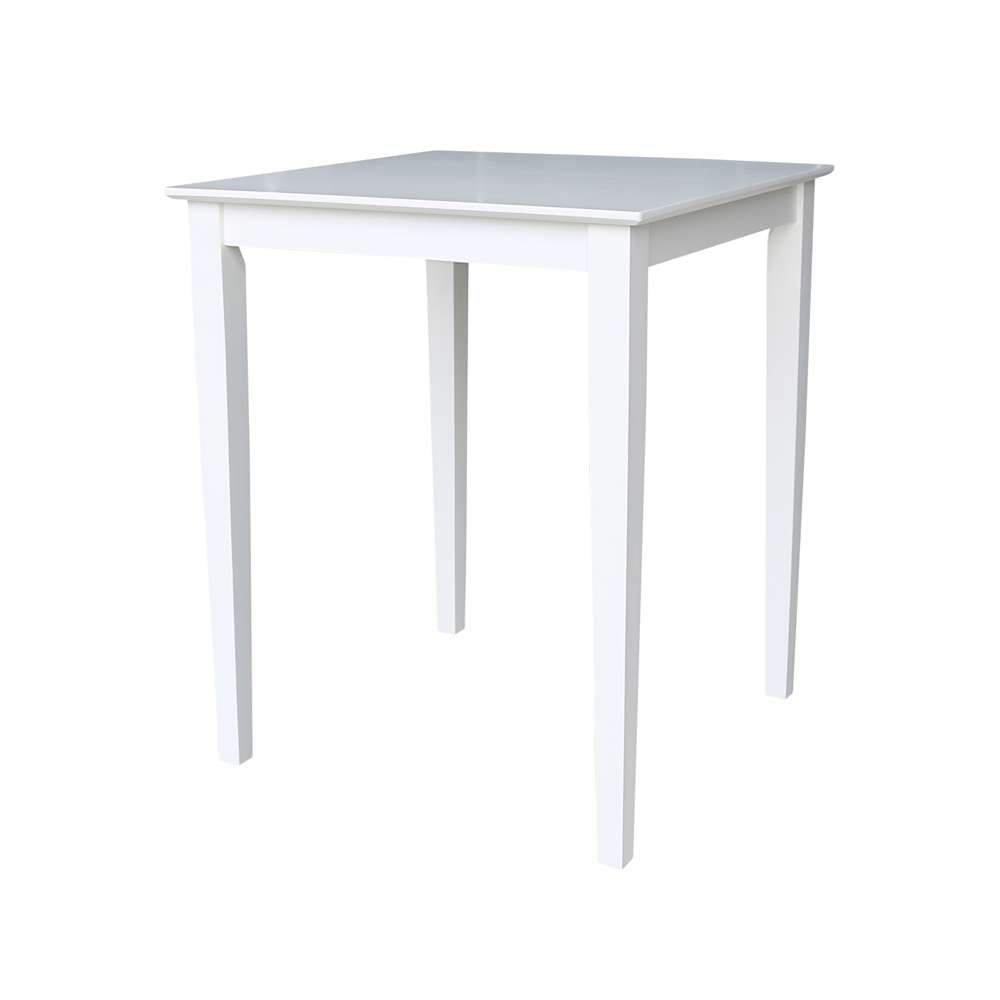 International Concepts (Set of 3 Pcs) - 30X30 Counter Height Dining Table with 2 X-Back Counter Height Stools in White Finish - K08-3030-S6132-2 veiw 4