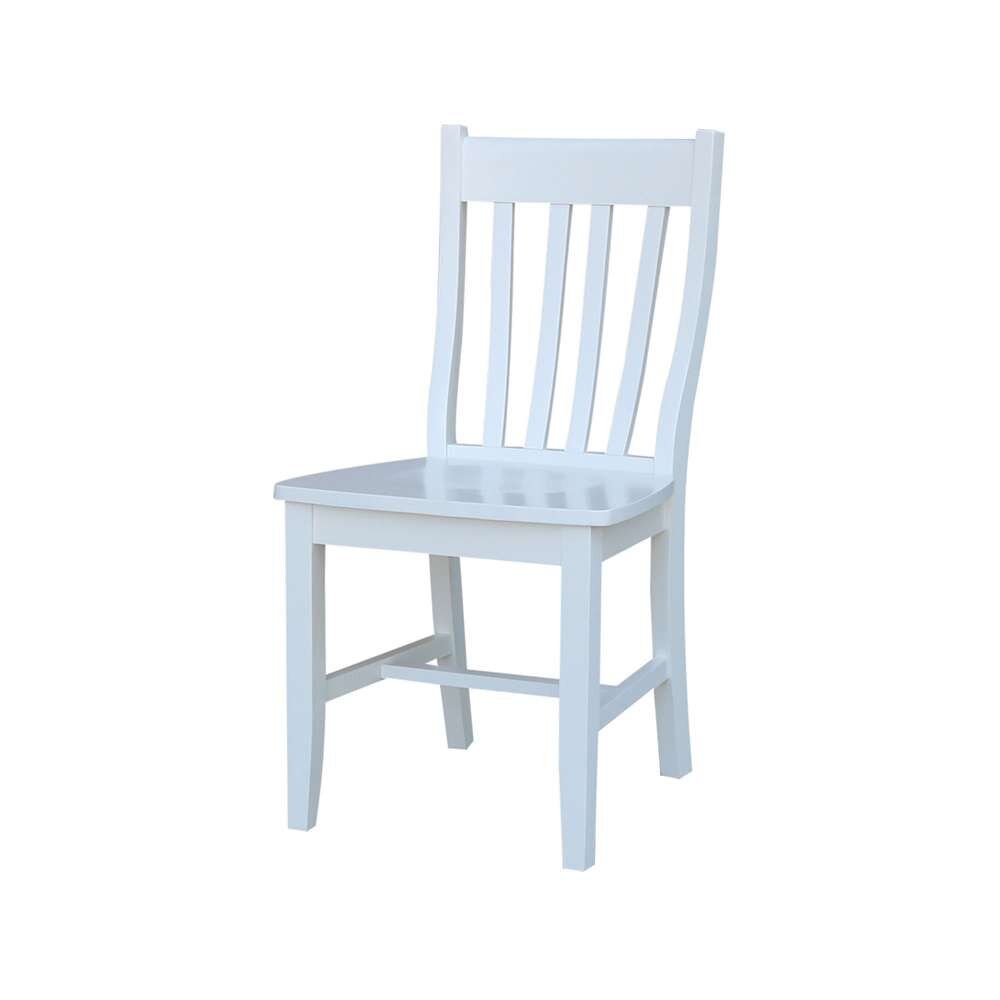 International Concepts (Set of 3 Pcs) - 30X30 Dining Table with 2 C08-61 Chairs in White Finish - K08-3030-C61-2 veiw 2