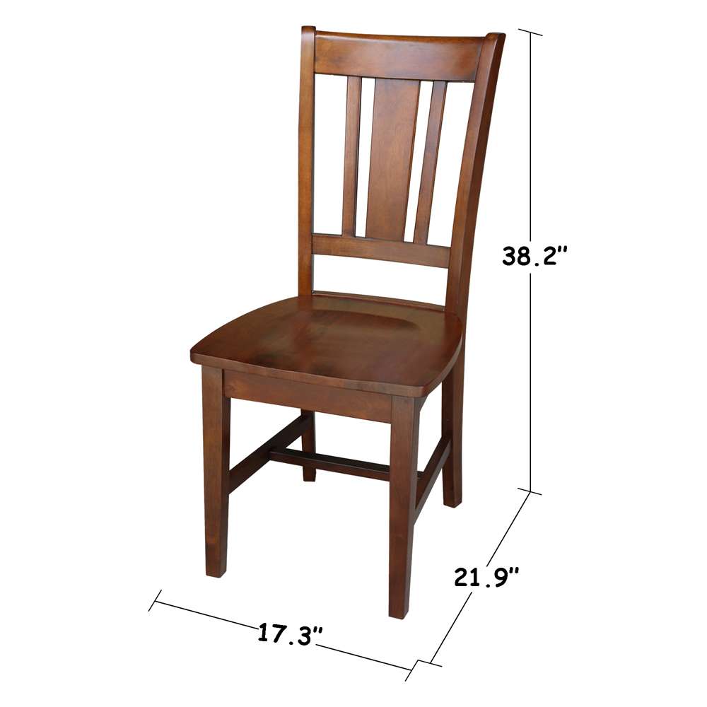 International Concepts (Set of 3 Pcs) - 30X30 Dining Table with 2 RTA Chairs in Espresso Finish - K581-3030-C10-2 veiw 2