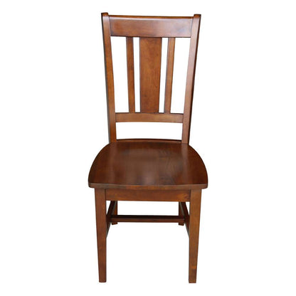 International Concepts (Set of 3 Pcs) - 30X30 Dining Table with 2 RTA Chairs in Espresso Finish - K581-3030-C10-2 veiw 3