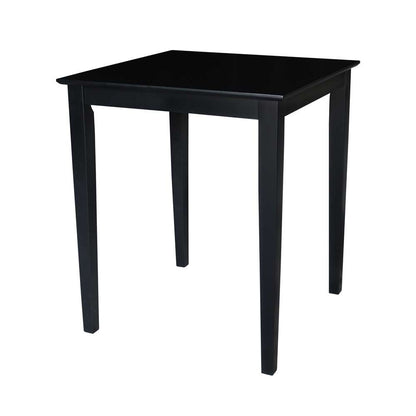International Concepts (Set of 3 Pcs) - 30X30 Gathering Height Table with 2 Counter Height Stools in Black Finish - K46-3030-S6172-2 veiw 4