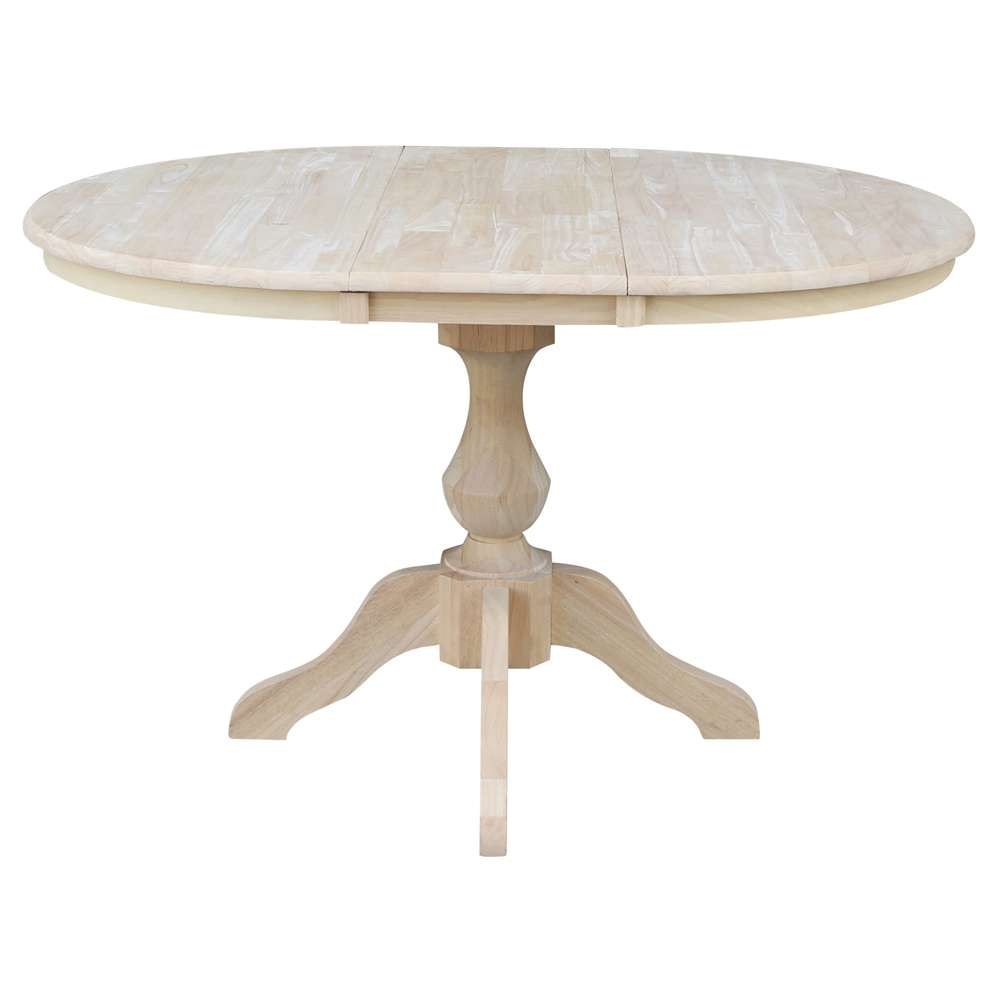 International Concepts (Set of 3 Pcs) - 36in Round Extension Dining Table with 2 Cafe Chairs - K-36RXT-11B-C61-2 veiw 3
