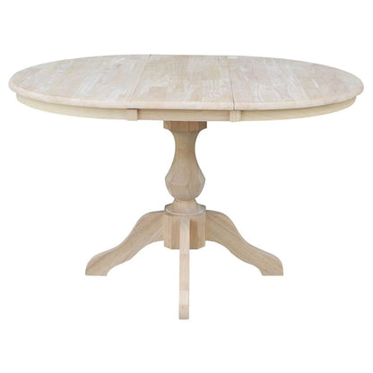 International Concepts (Set of 3 Pcs) - 36in Round Extension Dining Table with 2 Cafe Chairs - K-36RXT-11B-C61-2 veiw 3