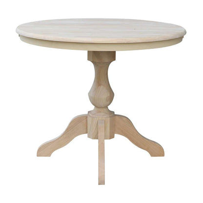International Concepts (Set of 3 Pcs) - 36in Round Extension Dining Table with 2 Cafe Chairs - K-36RXT-11B-C61-2 veiw 6