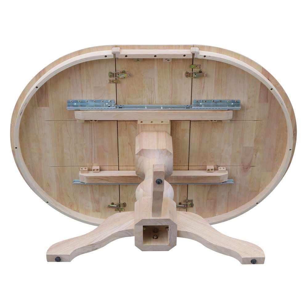 International Concepts (Set of 3 Pcs) - 36in Round Extension Dining Table with 2 Cafe Chairs - K-36RXT-11B-C61-2 veiw 8