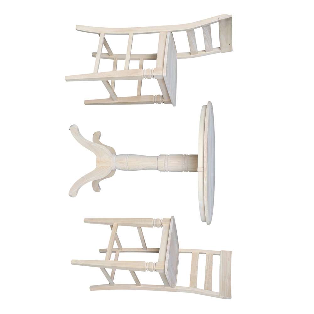 International Concepts (Set of 3 Pcs) - 36in Round Pedestal Bar Height Table with 2 Bar Height Stools - K-36RT-6B-S193-2 veiw 1